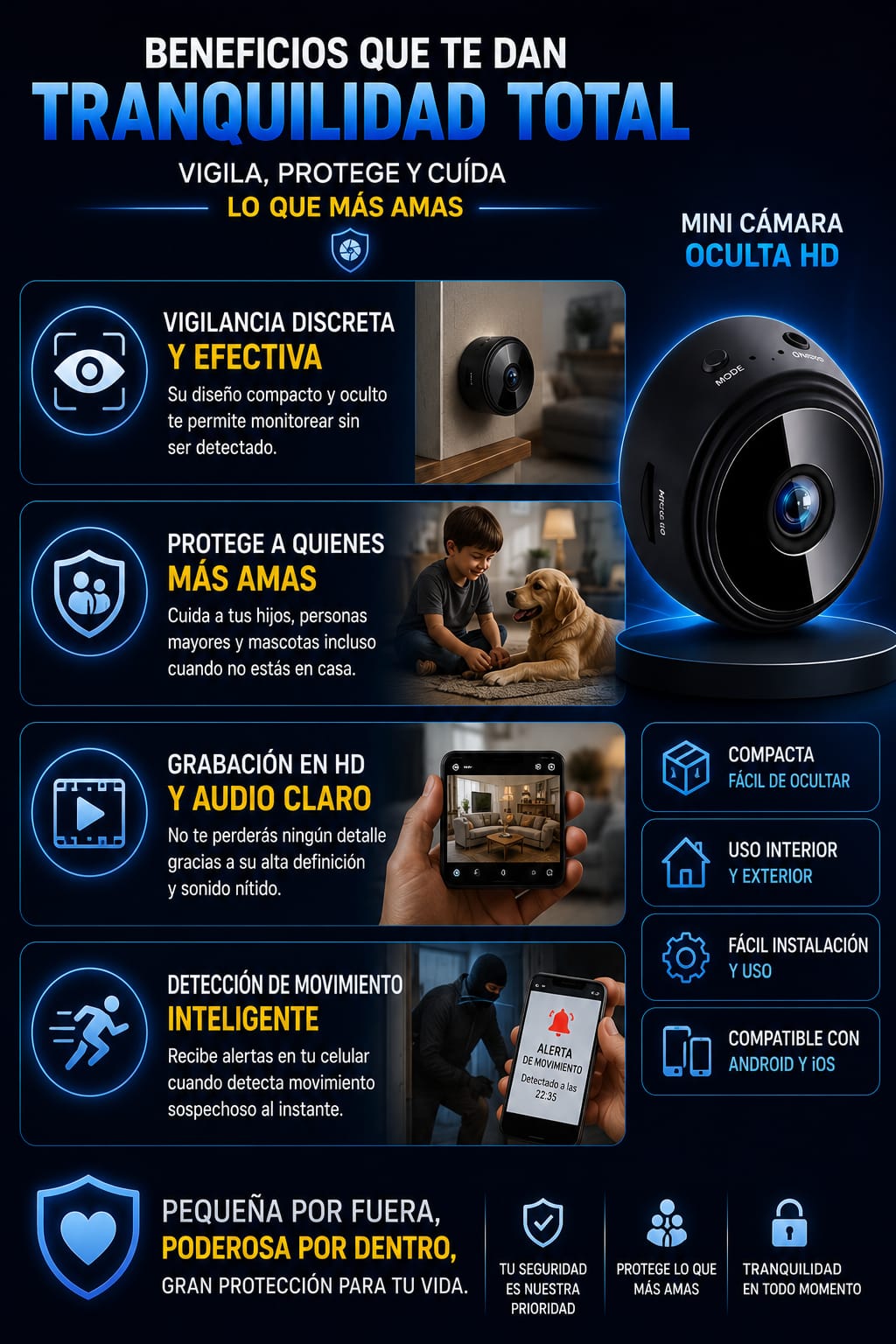 Mini camara de vigilancia SmartPeek