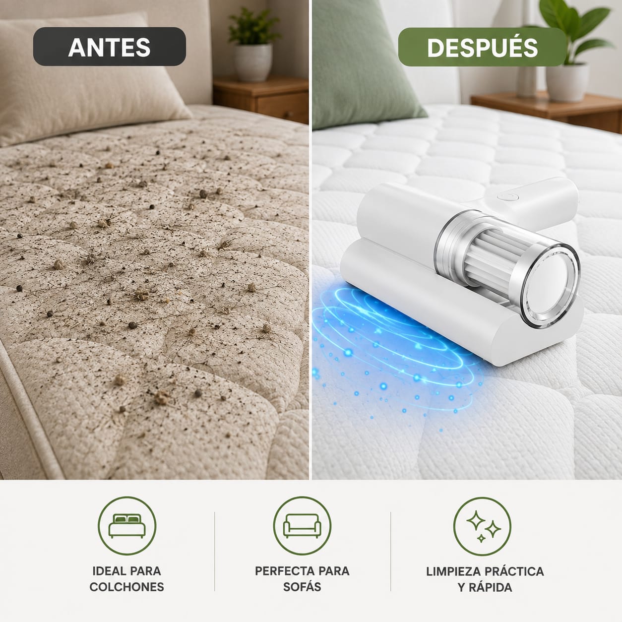 Aspiradora Quitácaros con Luz UV